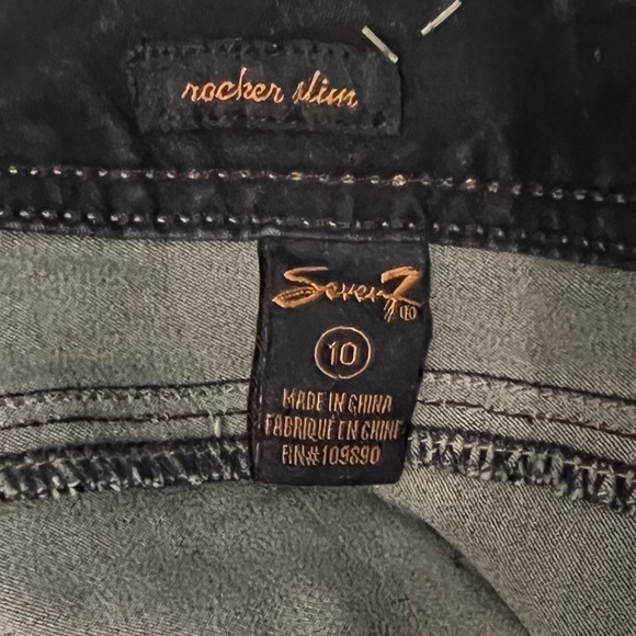 7 for all Mankind Rocker Slim Dark Wash Jeans, Size 10 - Picture 7 of 7